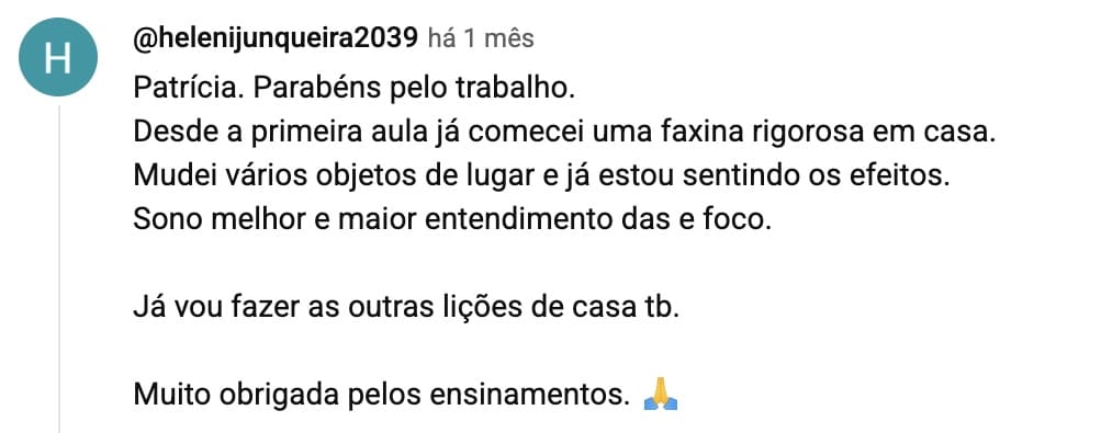 Depoimento de @helenijunqueira2039